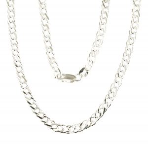 Sudraba ķēdīte Rombs 4 mm, dimantu apstrādājums