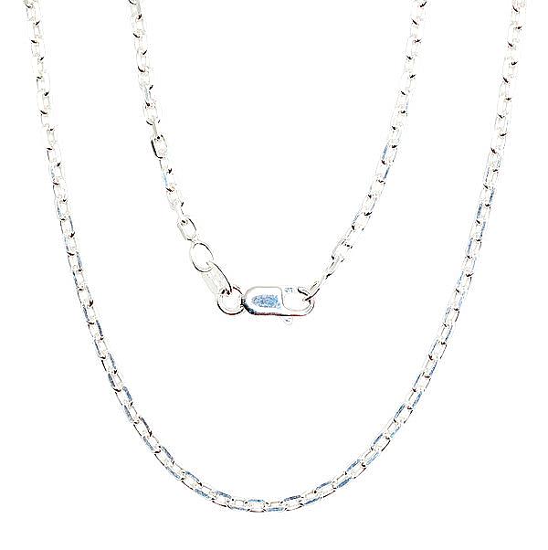 Sudraba ķēdīte Enkurs 2.1 mm, dimantu apstrādājums