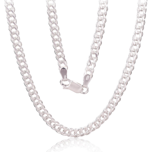 Sudraba ķēdīte Rombs 5.5 mm, dimantu apstrādājums