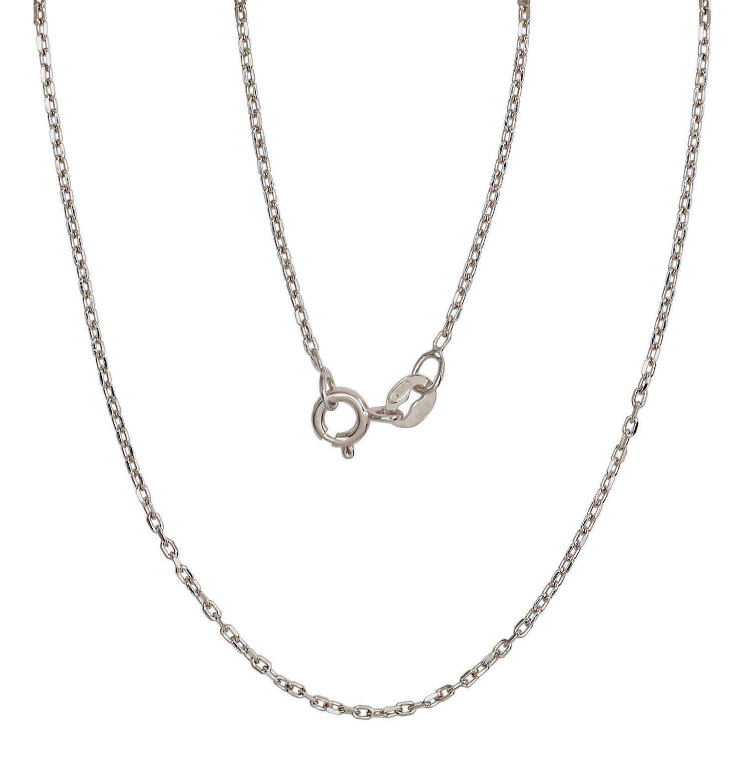 Silver chain Anchor 1 mm, diamond cut