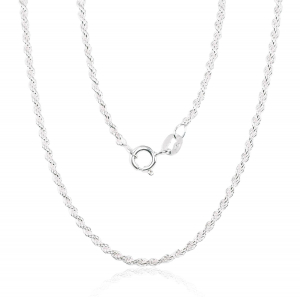 Sudraba ķēdīte Tauvas (Rope) 2 mm
