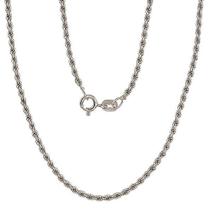 Sudraba ķēdīte Tauvas (Rope) 2 mm