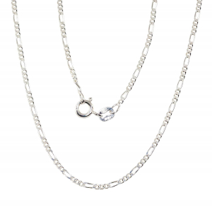 Sudraba ķēdīte Figaro 1,8 mm, dimantu apstrādājums