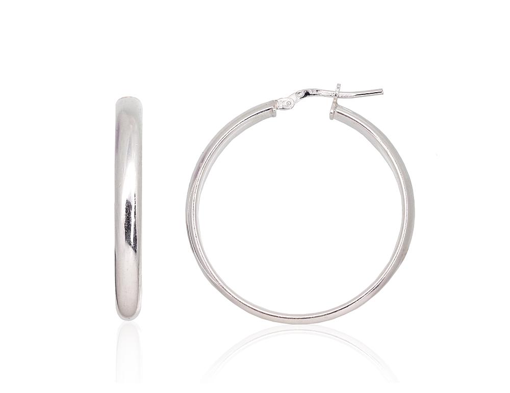 Silver earrings-rings