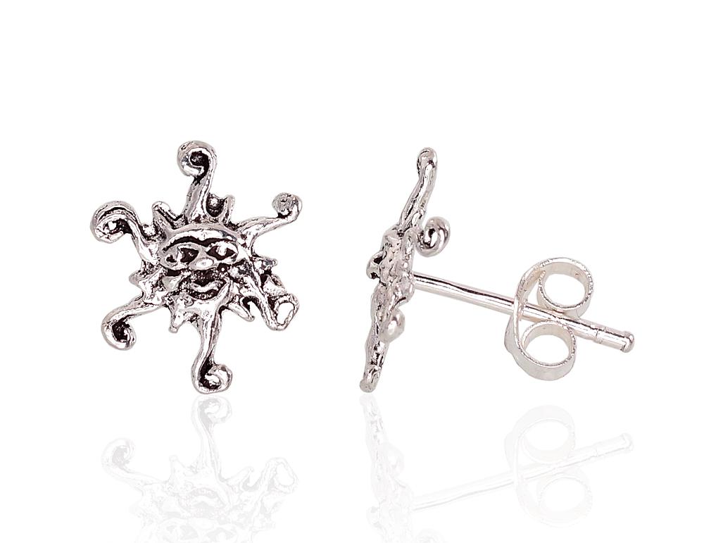 Silver stud earrings