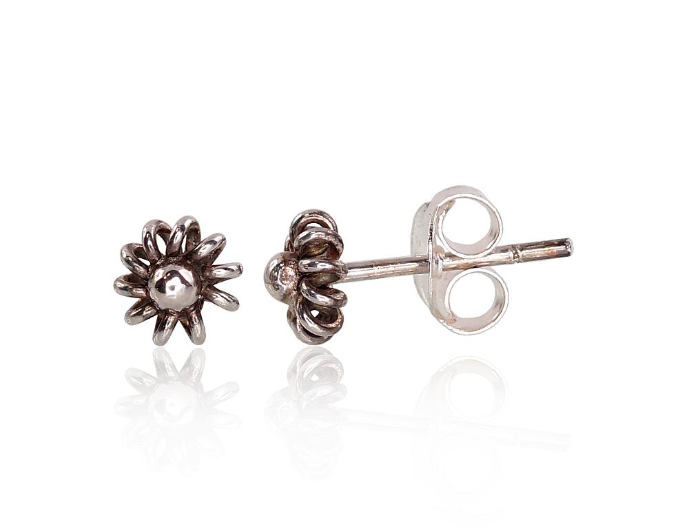 Silver stud earrings