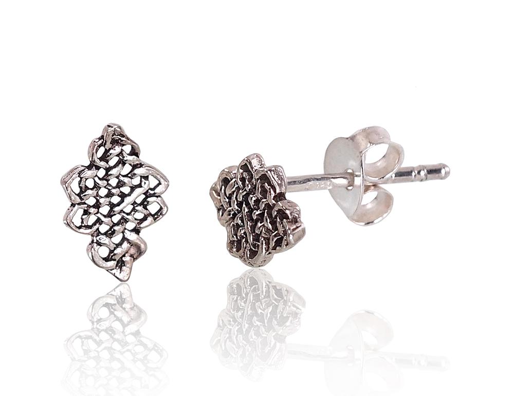 Silver stud earrings