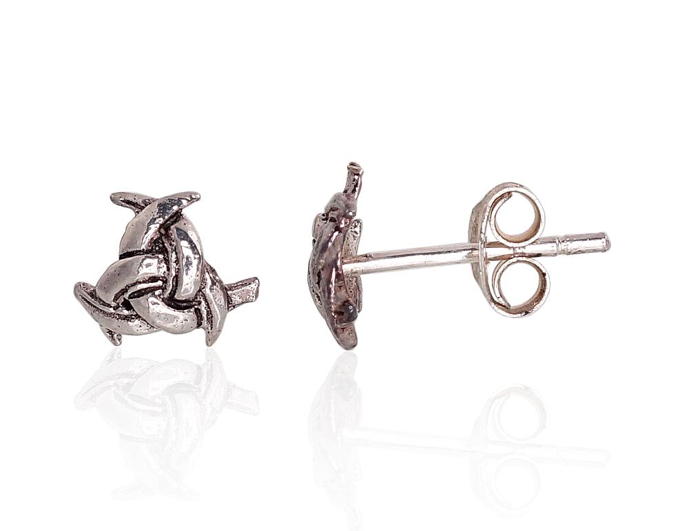 Silver stud earrings