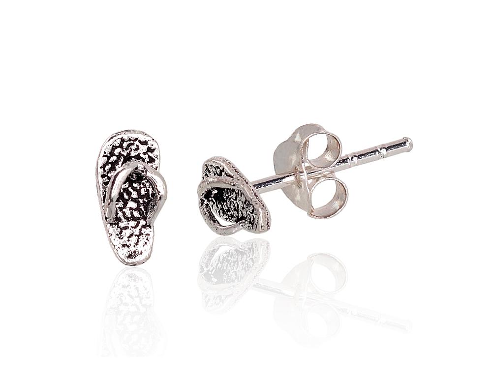 Silver stud earrings