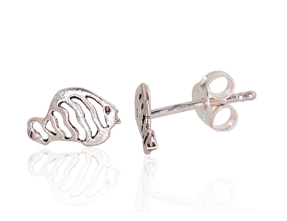 Silver stud earrings