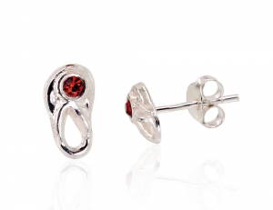 Silver stud earrings