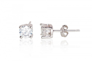 Серебряные серьги-пуссеты