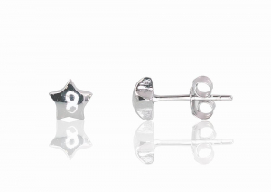 Silver stud earrings