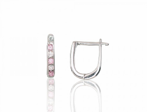 Silver earrings with 'english' lock