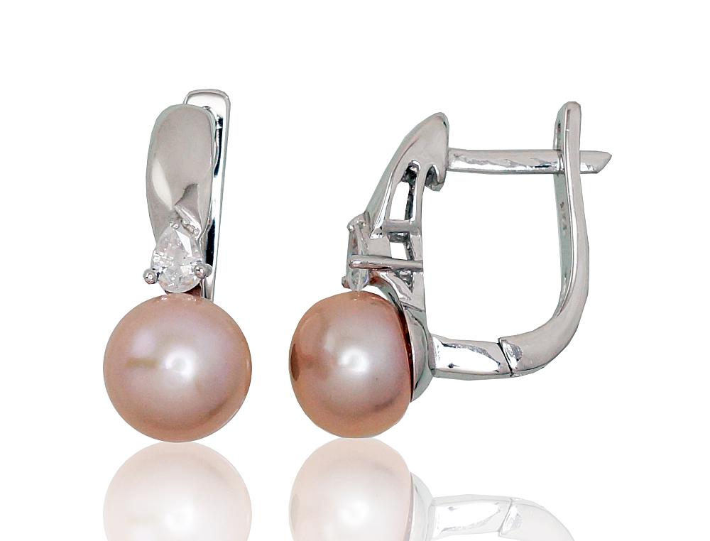 Silver earrings with 'english' lock