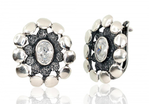 Sudraba auskari ar 'angļu' slēdzēju