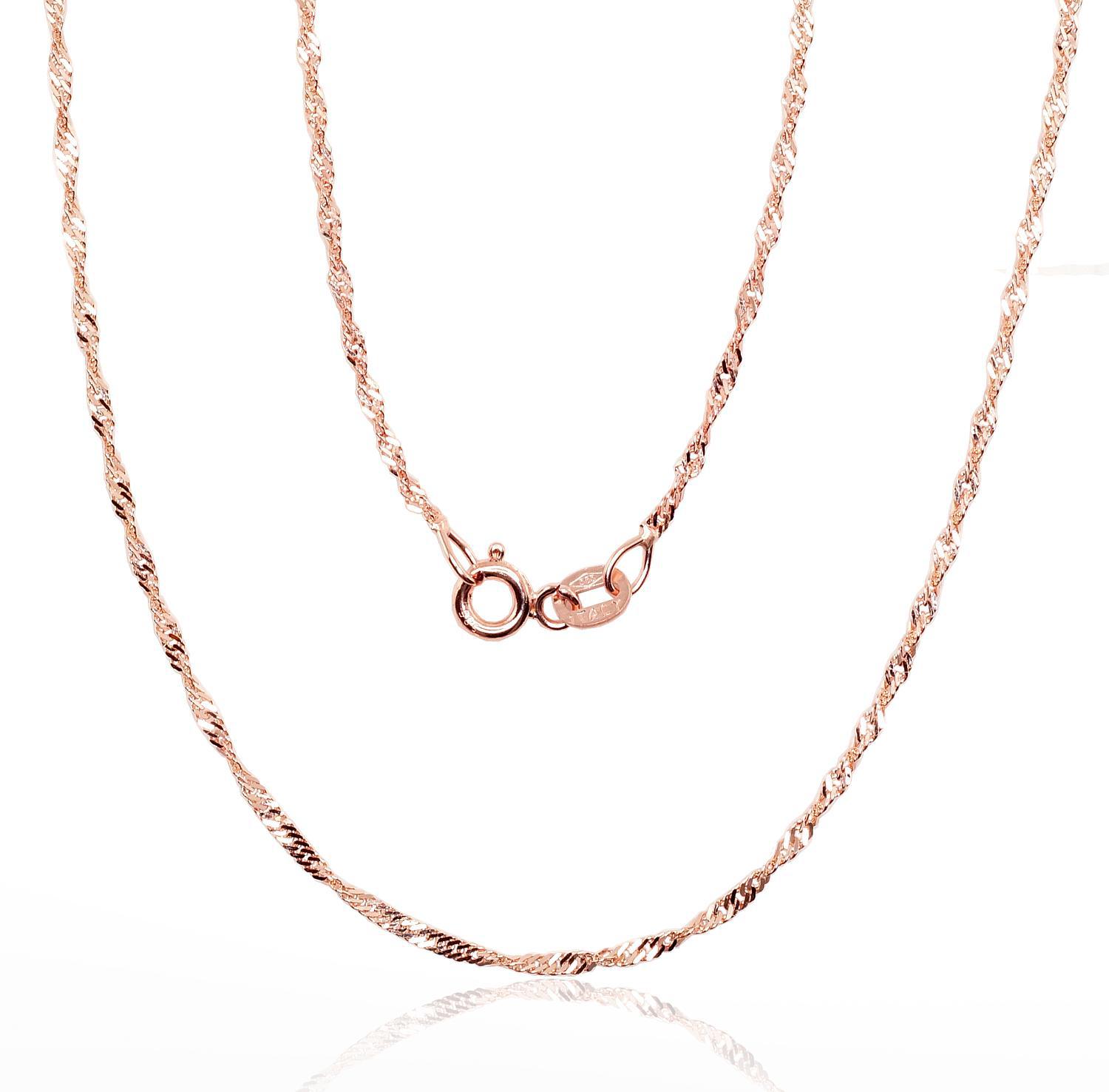 Gold chain Singapore 1.5 mm, diamond cut
