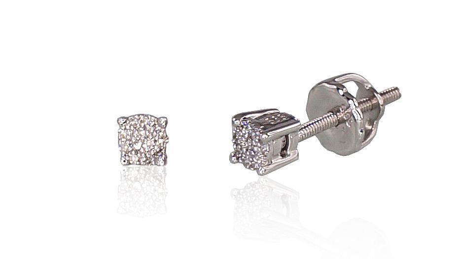 Gold screw studs earrings