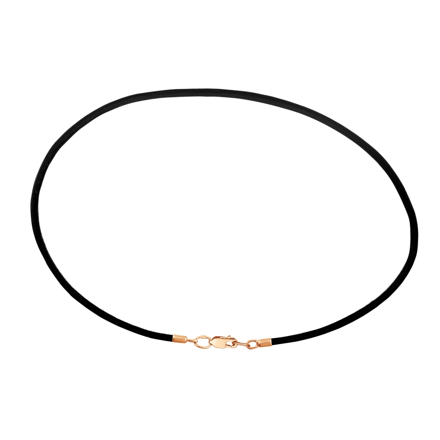 Rubber Necklace with gold lock