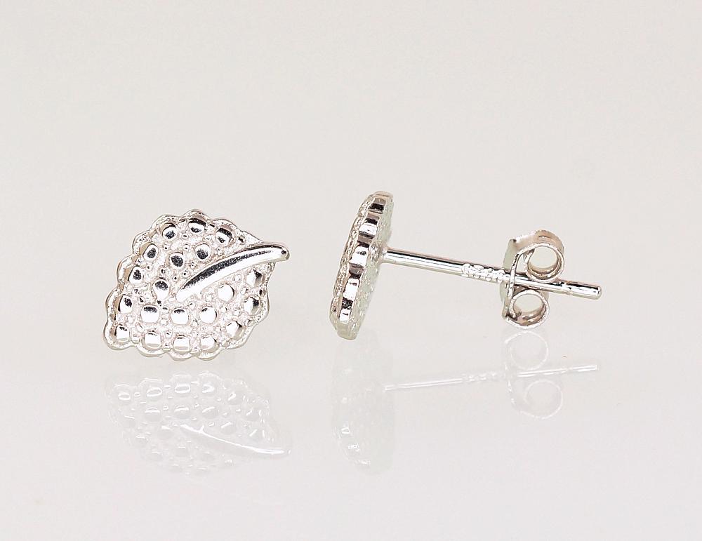 Silver stud earrings