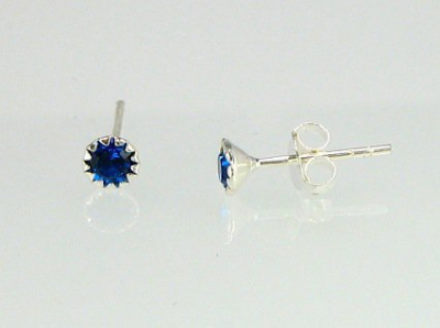 Silver stud earrings