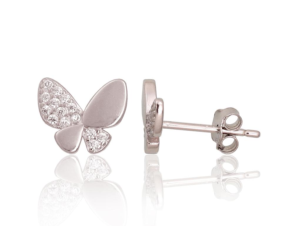 Silver stud earrings