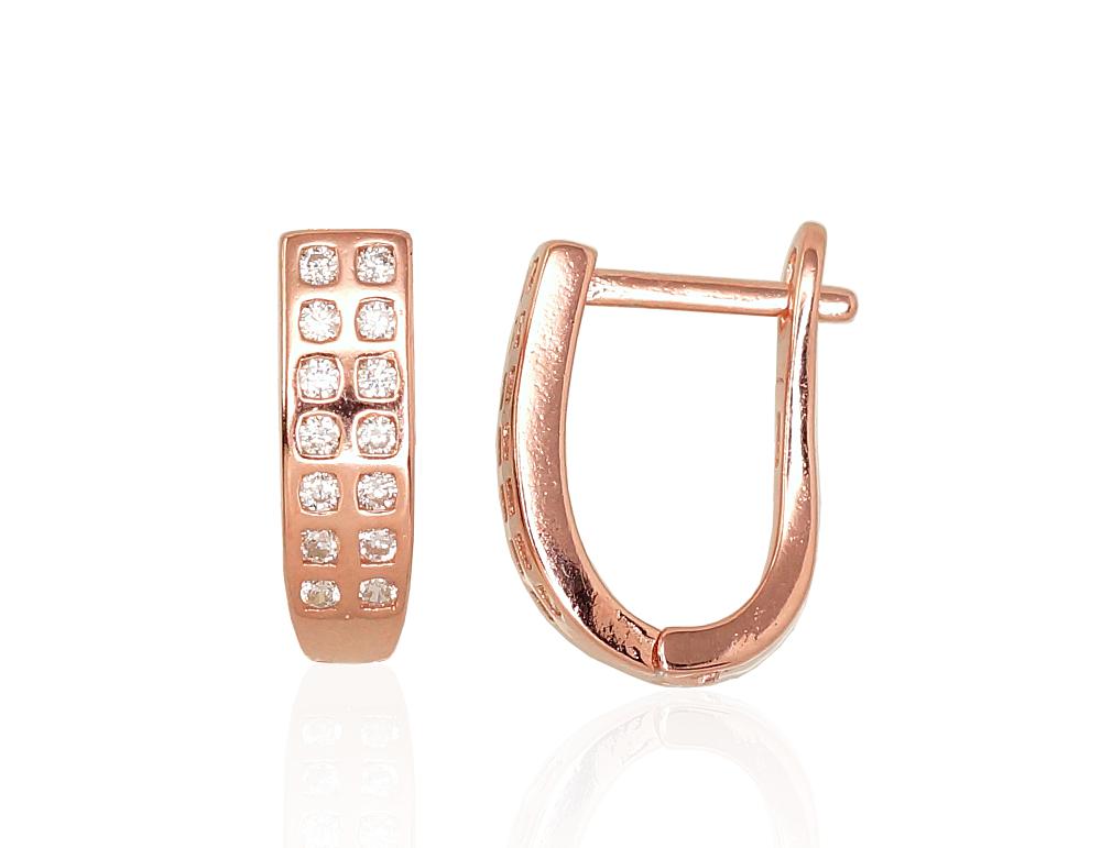 Серебряные серьги на английском замке Серебряные серьги на английском замке