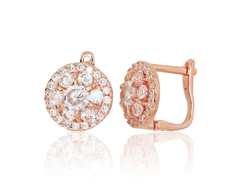 Silver earrings with 'english' lock