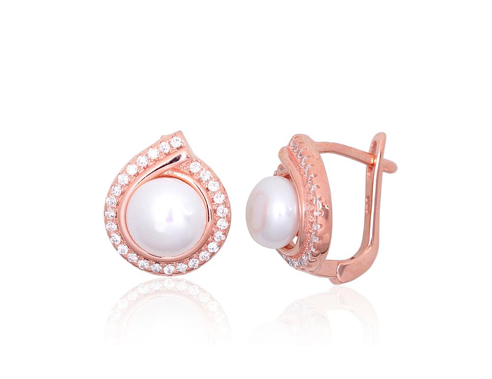 Silver earrings with 'english' lock