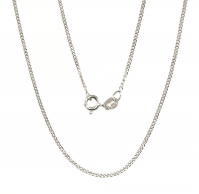 Sudraba ķēdīte Kartjē 1.5 mm, dimantu apstrādājums