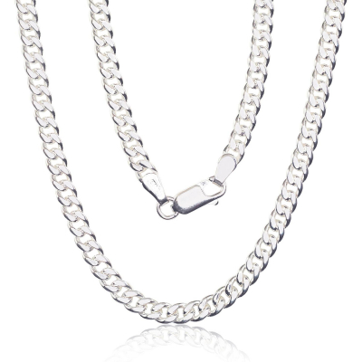 Sudraba ķēdīte Kartjē 4 mm