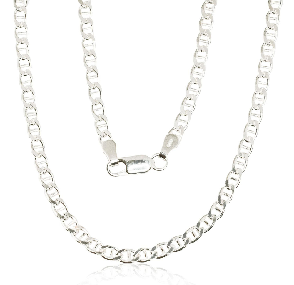 Silver chain Marina 3 mm, diamond cut