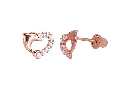 Gold screw studs earrings