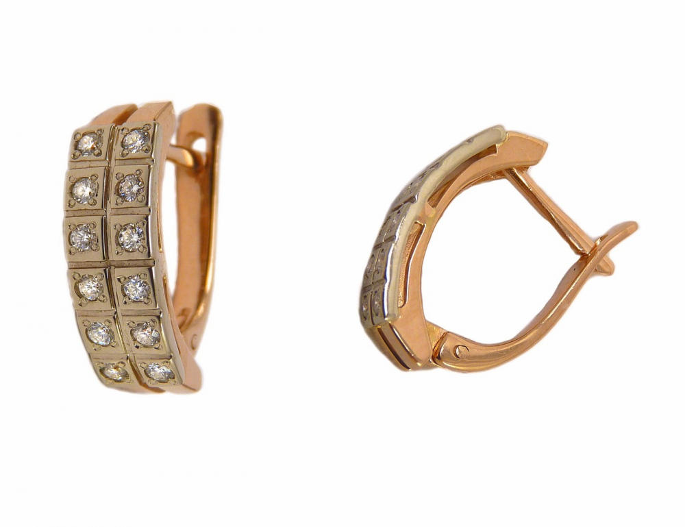 Zelta auskari ar briljantiem Zelta auskari ar briljantiem