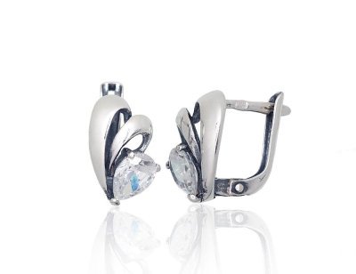 'Inglise' sulguriga hõbekõrverõngad